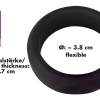 You2Toys Black Velvets – silikónový erekčný krúžok 38 mm (čierny)